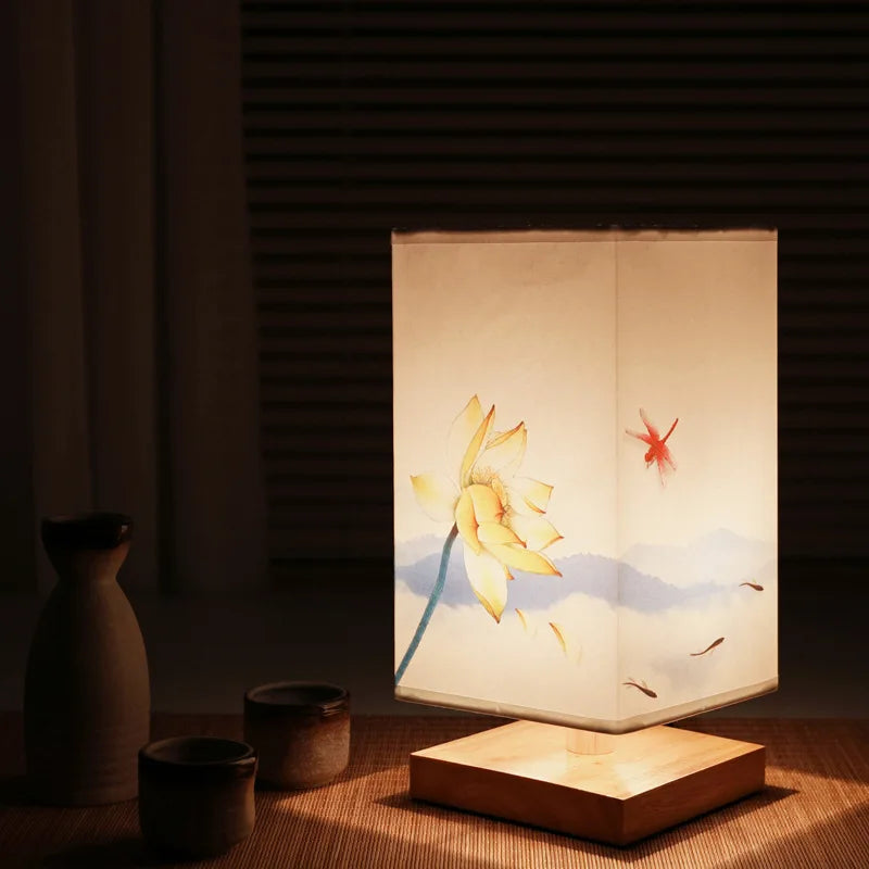 LED Square Decoration Table Lamp - Simple Chinese Style