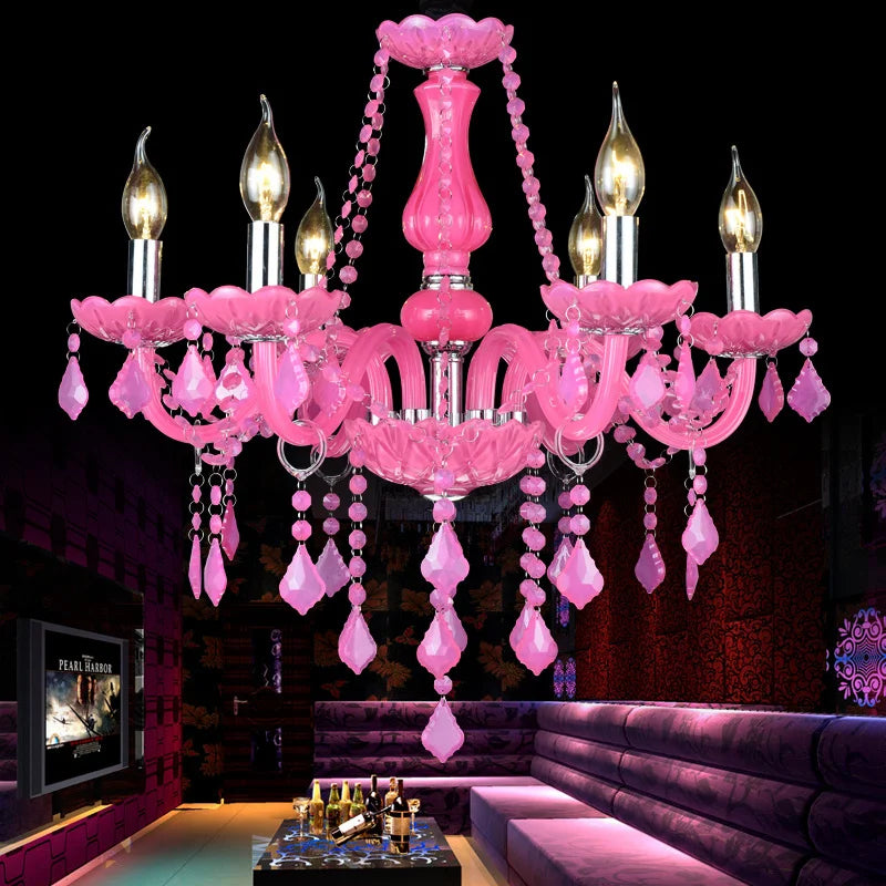 Colorful Crystal Chandelier - Vibrant Elegance for Dining, Bedroom, and Living Spaces