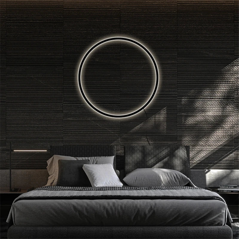 Simple Ring LED Wall Light - Nordic Design for Living Room, Bathroom, and Background Wall Decoration