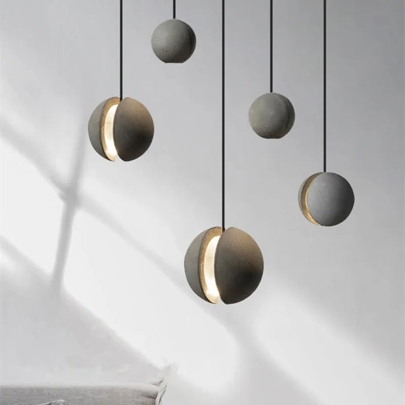 Round Concrete Lamp Pendant Lights