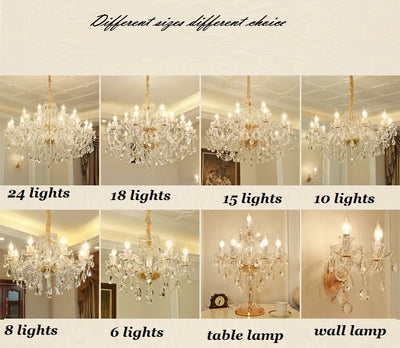 Modern European Style Crystal Chandelier - Elegant Lighting Fixture for Home Decor