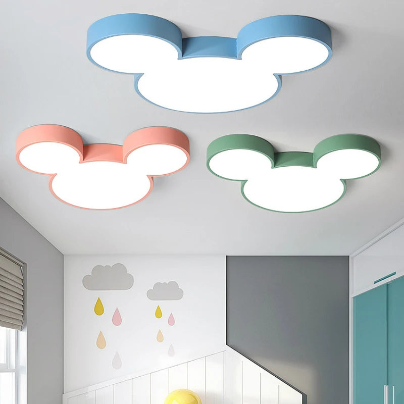 Mickey Nordic LED Ceiling Lamp - Modern Kid's Room Decor