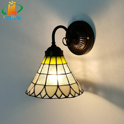 Tiffany Style European Stained Glass Wall Lamp