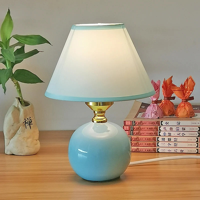 Miniature Ceramic Table Lamp: Stylish and Elegant Bedroom Bedside Lamp, Cafe Bar Counter, Tabletop Atmosphere Lamp