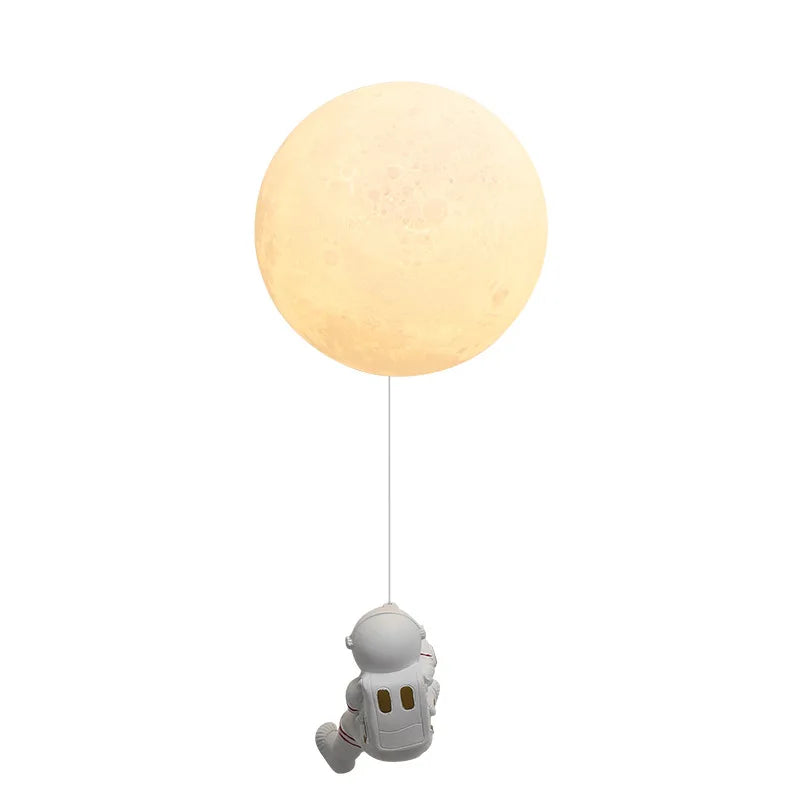 Creative Astronaut Moon Wall Lamp for Children's Room