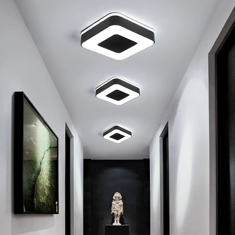 Modern Style LED Ceiling Light - Art Gallery, Balcony, and Corridor Decoration - White and Black