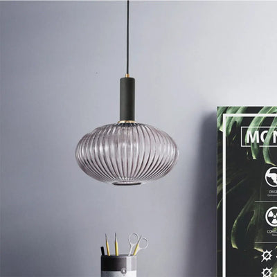 Nordic Retro Colorful Glass Pendant Lights: Creative LED E27 Hanging Lamp for Living Room and Bedroom