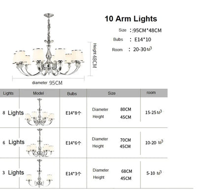 Chrome Modern Chandelier - Illuminate Your Living Space with Contemporary Elegance