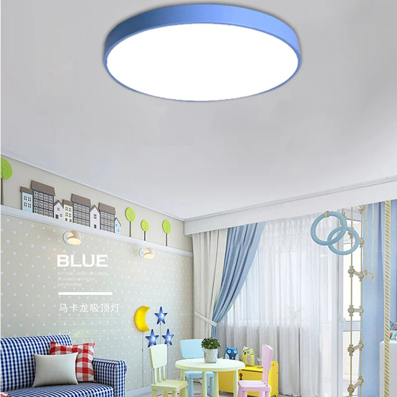 New Modern LED Ceiling Light Ultra-thin Living Room Lamp Bedroom Panel Surface Mount Remote Control