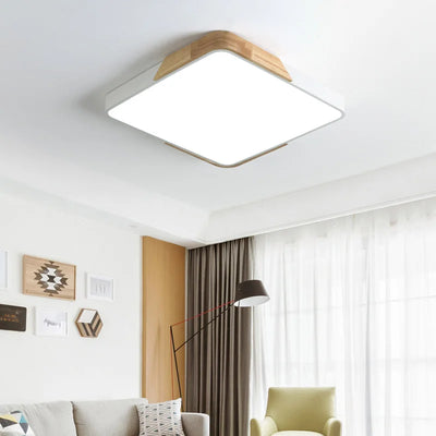 Square Multicolor LED Ceiling Light - Modern Living Room, Bedroom, Kitchen Surface Mount Flush Panel Lamp