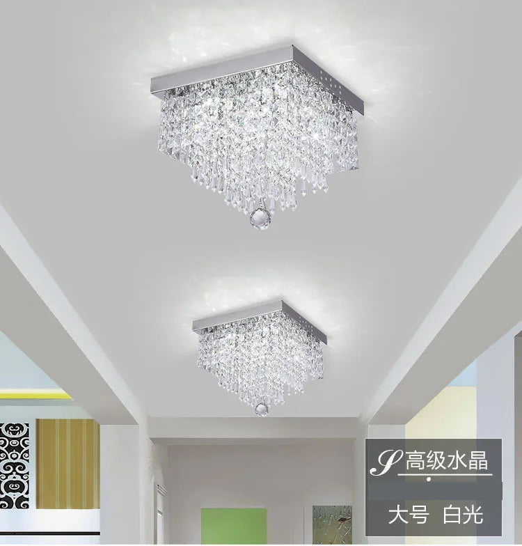 Crystal Chandeliers Lights Lighting Fixture Modern Lamps Chandelier for Ceiling Living Room Aisle Stair Hallway Lights Plafon