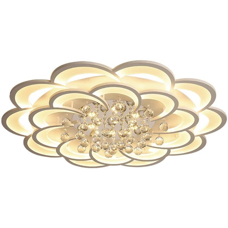 Crystal Modern LED Chandelier - Acrylic Ceiling Chandelier Fixtures for Living Room, Bedroom, Study Room