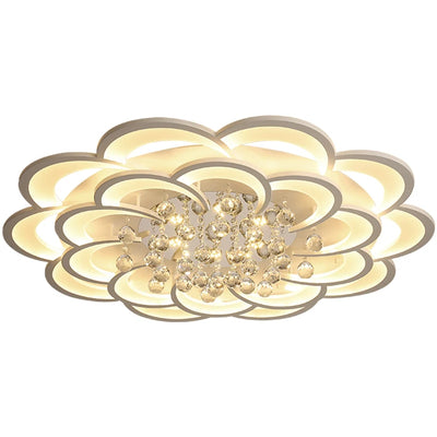 Crystal Modern LED Chandelier - Acrylic Ceiling Chandelier Fixtures for Living Room, Bedroom, Study Room