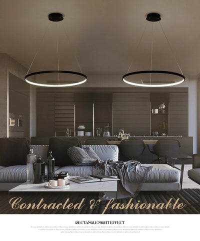 Modern Circle Rings LED Pendant Lights