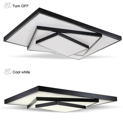 Modern Geometric Art LED Ceiling Light - Dimmable Personality Lamp for Living Room and Bedroom