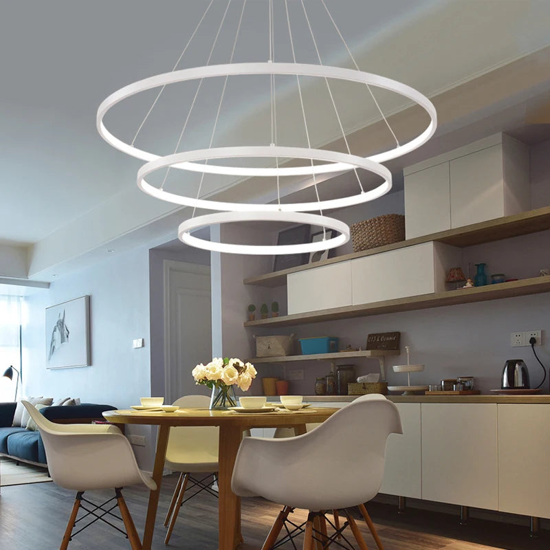 Modern Circle Rings LED Pendant Lights