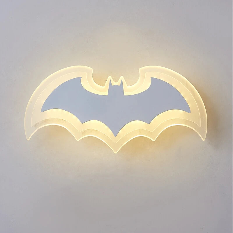 Creative Bat Acrylic Wall Lamp for Children's Room