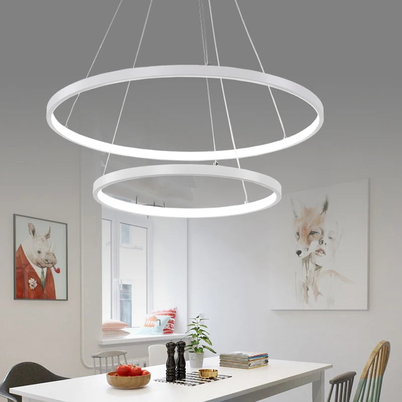 Modern Circle Rings LED Pendant Lights