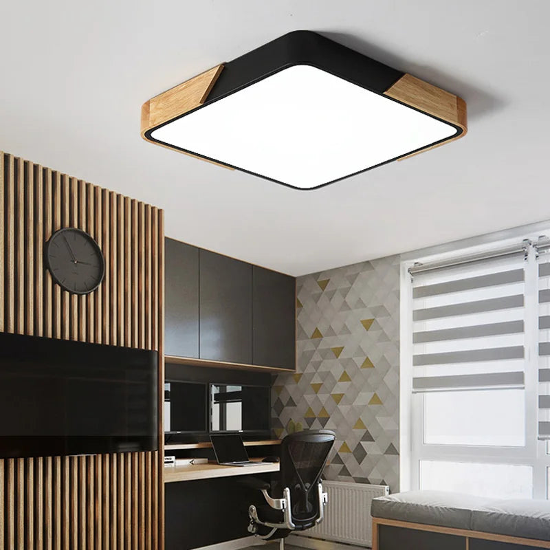 Square Multicolor LED Ceiling Light - Modern Living Room, Bedroom, Kitchen Surface Mount Flush Panel Lamp