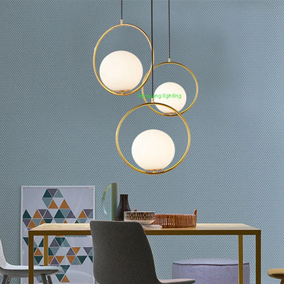 Modern Glass Pendant Lamps - Elegant LED Hanging Lights for Various Indoor Spaces