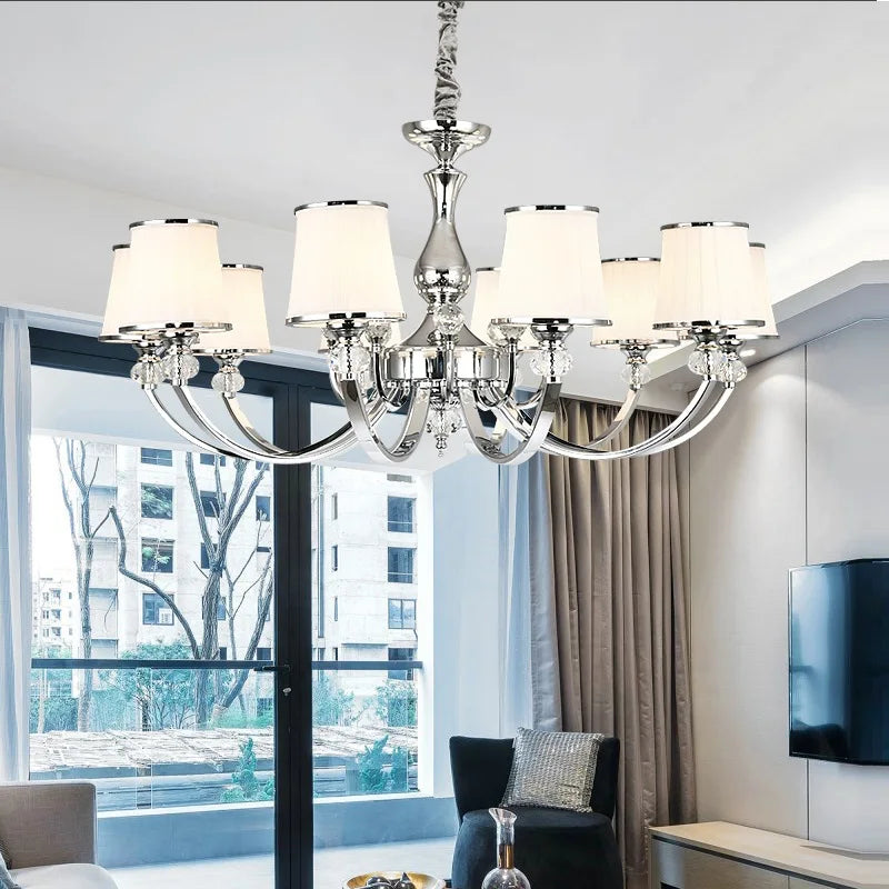 Chrome Modern Chandelier - Illuminate Your Living Space with Contemporary Elegance