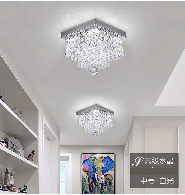 Crystal Chandeliers Lights Lighting Fixture Modern Lamps Chandelier for Ceiling Living Room Aisle Stair Hallway Lights Plafon