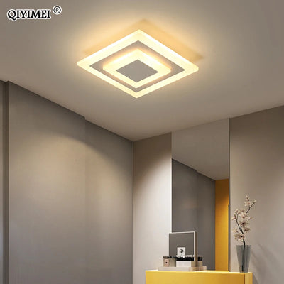 Modern LED Corridor Ceiling Lamp - Round/Square Lighting Fixture for Bathroom, Living Room, Home Decorative