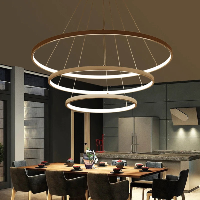 Modern Circle Rings LED Pendant Lights