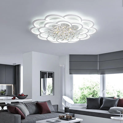 Crystal Modern LED Chandelier - Acrylic Ceiling Chandelier Fixtures for Living Room, Bedroom, Study Room