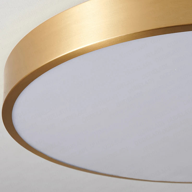 All Copper Thin LED Ceiling Lights for Modern Spaces