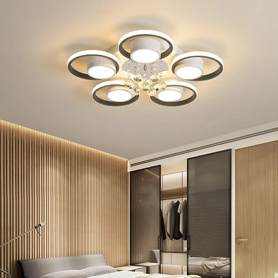 FANPINFANDO Modern LED Ceiling Lights - Crystal Suspension Luminaire for Living Room, Bedroom, Kitchen