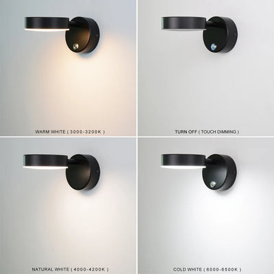 Modern Minimalist LED Wall Lamp with Touch Dimming Switch - Indoor Lighting Fixture for Home Aisle Beside Room Sconce