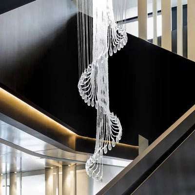 Spiral K9 Crystal Chandelier - Modern European Design for Elegant Room Lighting