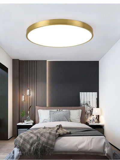 Modern Ultra-Thin LED Gold Ceiling Lamp - Elegant Lighting for Every Room