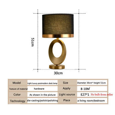 Nordic Light Luxury Desk Lamp - Bedroom Living Room Study Creative Simple Modern Retro Decoration Lovely Bedside Lamp