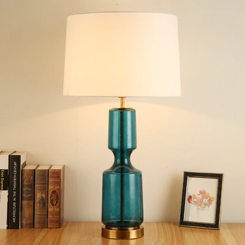 Minimalist Decor Standing Lamp - Retro Bedside Antique E27 Glass Table Lamp - Living Room Bedroom Villa Hotel Designer Bedside Lamp