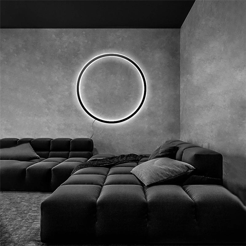 Simple Ring LED Wall Light - Nordic Design for Living Room, Bathroom, and Background Wall Decoration