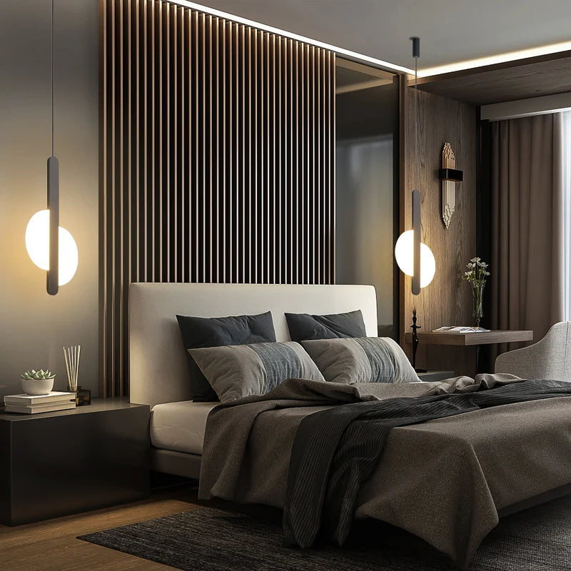 Nordic Bedside Pendant Lamp - Modern Minimalist Design