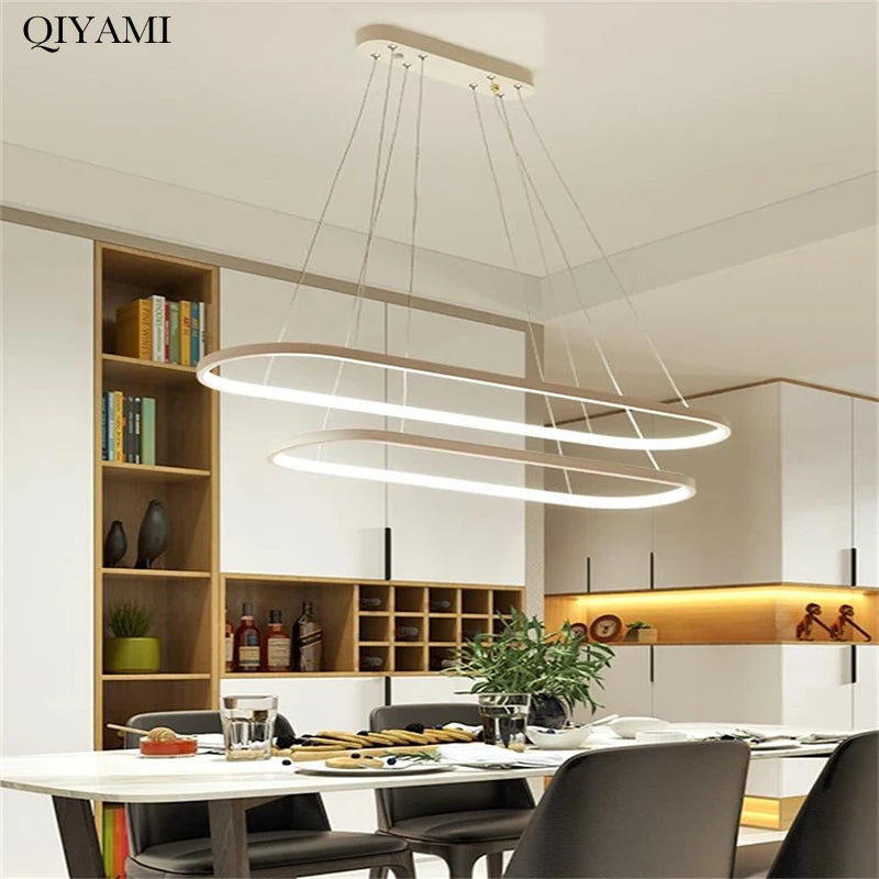 Modern LED Pendant Lights with App Phone Control - Creative Lighting Fixtures for Living and Dining Rooms