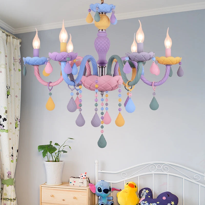 European Children Rainbow Chandelier for Princess Bedroom