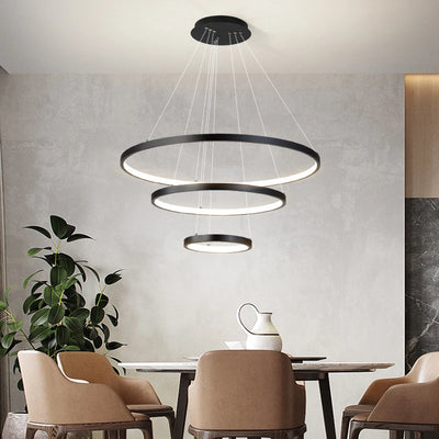 Modern LED Ceiling Chandelier - Elegant Lighting Fixture for Villa Living Spaces