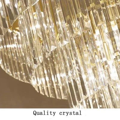 Modern Golden Crystal Chandelier: Elegant Lighting for Restaurants and Homes