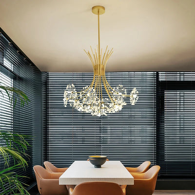 Modern Crystal Dandelion Chandelier LED Ceiling Light for Living Room, Dining Room, Household Decoration