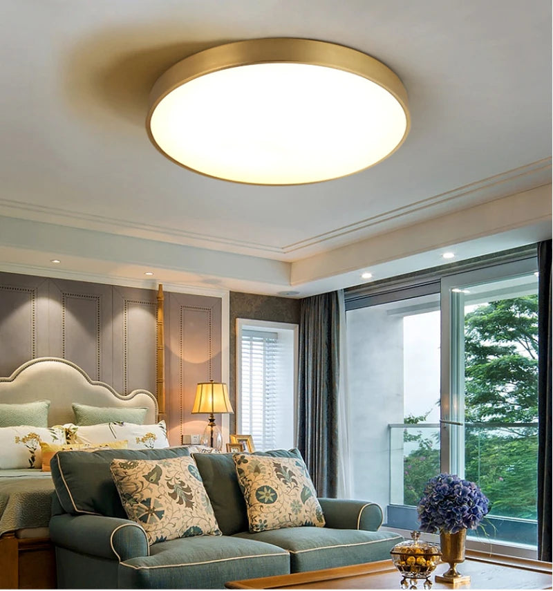 Modern Ultra-Thin LED Gold Ceiling Lamp - Elegant Lighting for Every Room