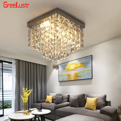 Modern Indoor Ceiling Light  Crystal Lamp Chandelier Luxury Living Room Suspension Luminaire