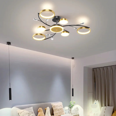 Modern LED Chandeliers for Bedroom, Living Hall, Dining Room, and Study Room – Crystal Lamp Indoor Lighting