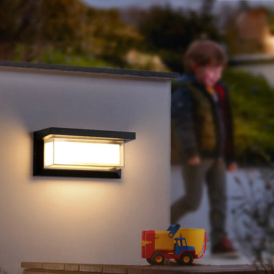 Modern LED Outdoor Wall Lamp with Motion Sensor - Waterproof Porch and Garden Light