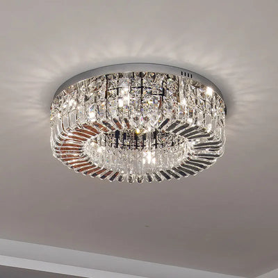 Nordic Luxury Crystal Ceiling Chandelier - Modern Gold Chrome LED Pendant Light for Living Room, Bedroom, Hotel Hall