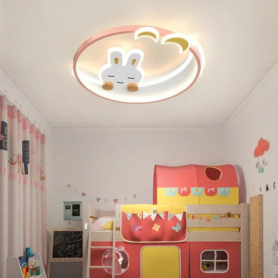 Nordic Cartoon Rabbit Design Ceiling Lamp