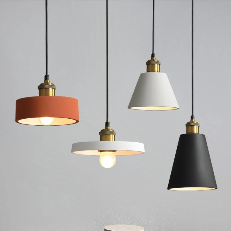 Nordic Macaron LED Pendant Light - Modern Hanging Lamp for Restaurant, Bar, Living Room, and Kitchen Island